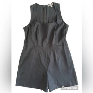Chelsea 28 Linen Blend Square Neckline Romper Size L